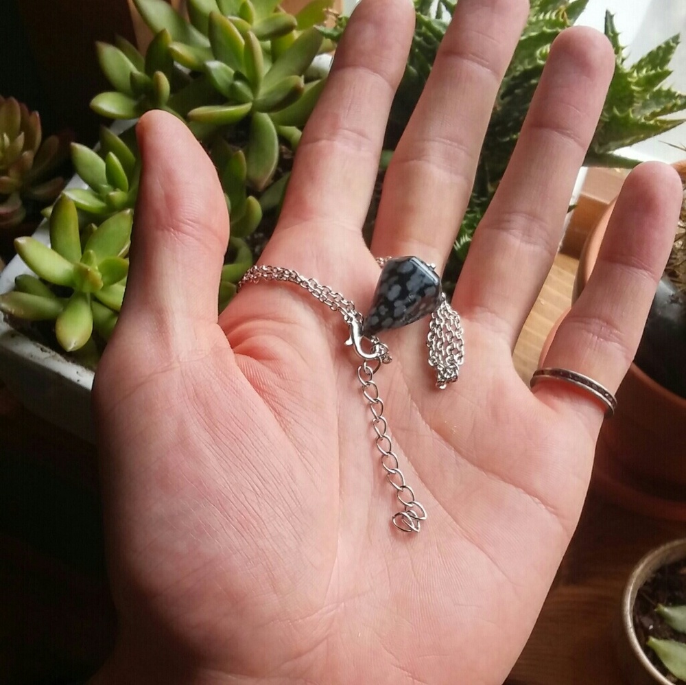 Pendulum witchy hippie necklace